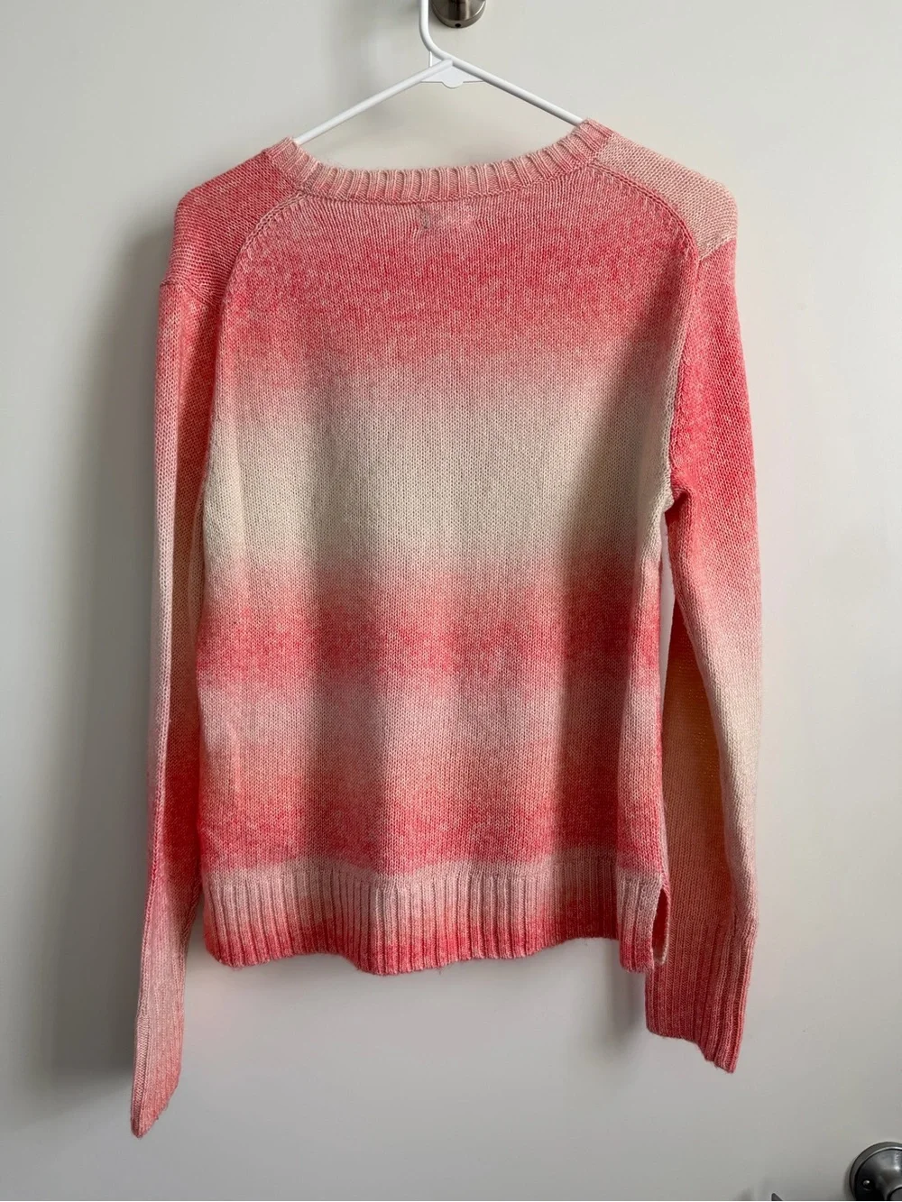J. Crew Pink Ombre Crewneck Sweater
